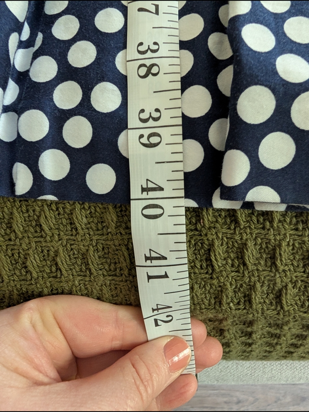 Anne Klein Navy and White Polka Dot Sleeveless Midi Dress - Picture 6 of 6